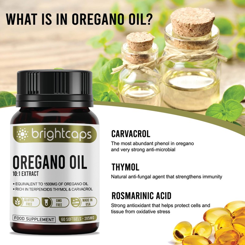 Wild Oregano Oil - Extract 10:1 Equivalent to 1500mg -