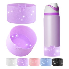 Chonwul 2PCS Bow Silicone Boot for Owala 24OZ，Anti-Slip Protective Sleeve for FreeSip/Twist/Flip,BPA Free,Anti-Slip Protective Sleeve Dishwasher Safe, Accessories