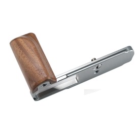 SIUTATDSH Camera Grip Compatible with Panasonic Lumix S9 S9 Camera L-Shape Quick Release Plate, Real Wood Handle, Arca Standard, Tripod Mount (Walnut Silver)
