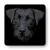 Fractal Artworks Patterdale Terrier Coaster with Stunning Fractal Art Design