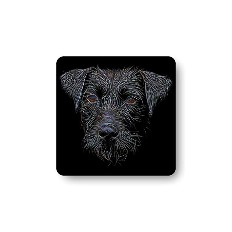 Fractal Artworks Patterdale Terrier Coaster with Stunning Fractal Art Design