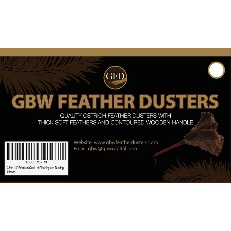 35cm 14'' Premium Quality Genuine Ostrich Feather Duster – Attracts