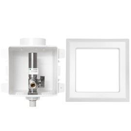 EFIELD CPVC Pre-Assembled Dishwasher Outlet Box, 1/2-Inch CPVC Connection with Installed 1/4-Turn Stop Angle Valve, Copper Water Hammer Arrestor