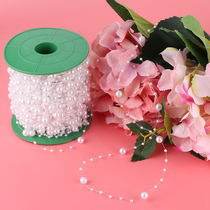 Faux Pearl Bead String Artificial Beading Accessories DIY Bouquet Clothes
