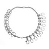 Heavy Duty Nickel Plated Metal Jailers Key Ring with 10