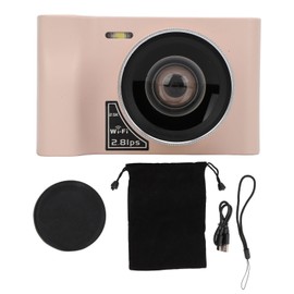 Digital Camera 2.5K 24MP 16x Digital Zoom 1800mAh MP3 Games with 2.88inch Screen WIFI Mirrorless Camera for Travel Pink