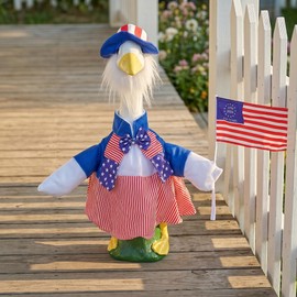 indiedouker 4th of July Porch Goose Outfits – Premium Patriotic Costume for 23/19 inch Porch Goose, Celebrating 250 Years America with Exclusive USA 250th Anniversary Flag Design (Classic Blue)