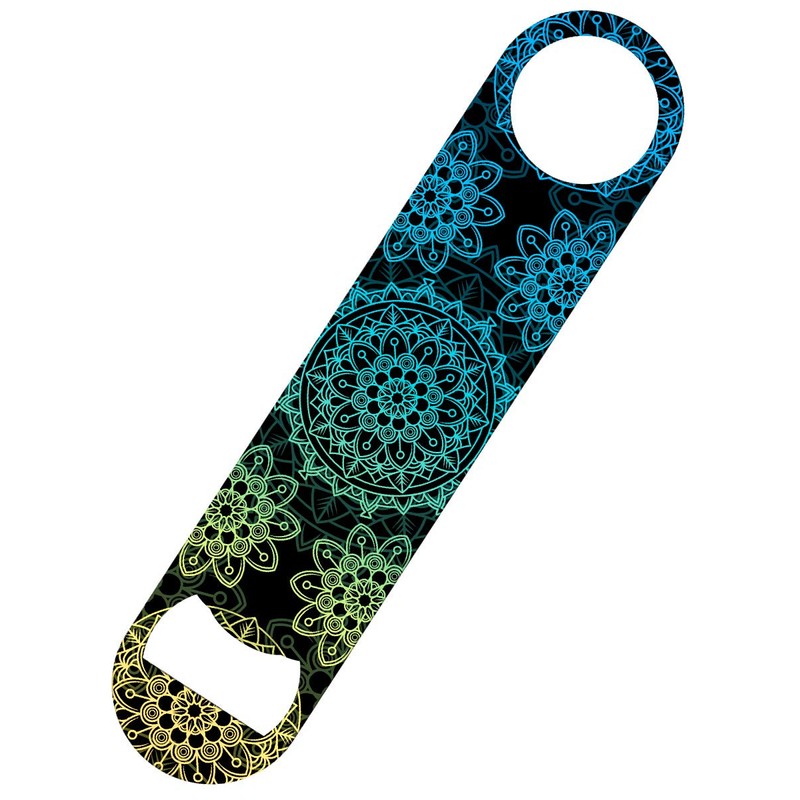 Metallic Kaleidescope Bar Blade Bottle Opener 18 x 4cm