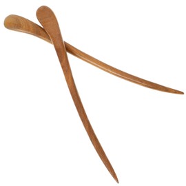 Beavorty Haarnadeln im Vintage-Stil, aus Holz, Haarstäbchen aus Sandelholz, Haar-Accessoires für Frauen und Mädchen, Braun, 2 Stück
