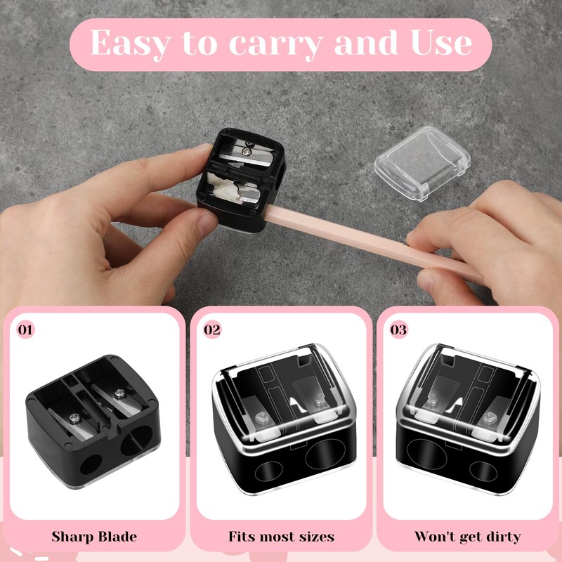 5 Pcs Cosmetic Pencil Sharpener, Eyeliner Sharpener Makeup Sharpener Small