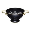 MasterClass MCBRSCOL Stainless Steel Colander, Matte Black/Brass-Effect, 25 cm