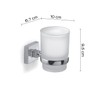 Gedy Olimpo Toilet Roll Holder, Stainless Steel, Chrome, 6.7 x