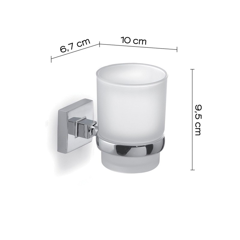 Gedy Olimpo Toilet Roll Holder, Stainless Steel, Chrome, 6.7 x