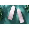 XIANNVXI 4 Inch Large Rose Quartz Crystals Tower Gemstone Bar
