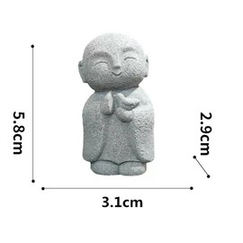 Jizo-san Osho Zen Meaning Cute Prayer Healing God Granite Religious Ornament Granite Buddha Statue (Peace Dove Kid)