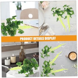 Garneck Paquete De 6 Hojas De Trébol Artificiales Relleno De Vegetación para Decoración De Bodas Hogar Y Oficina Kit De Plantas Artificiales          