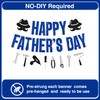 Happy Fathers Day Banner, Fathers Day Decor Pre Strung Glitter