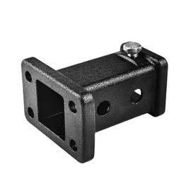 Trailer Hitch Adapter, for Bolt-On 2" Receiver Tube, Hitch Reducer Sleeve for Tractor Bucket, RV, Truck, Bike Rack and Cargo Carriers, Cast Steel Black