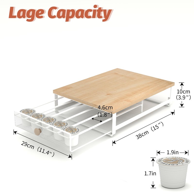 Sedegn K Cup Organizer, Coffee Pod Holder Drawer, Under Brewer