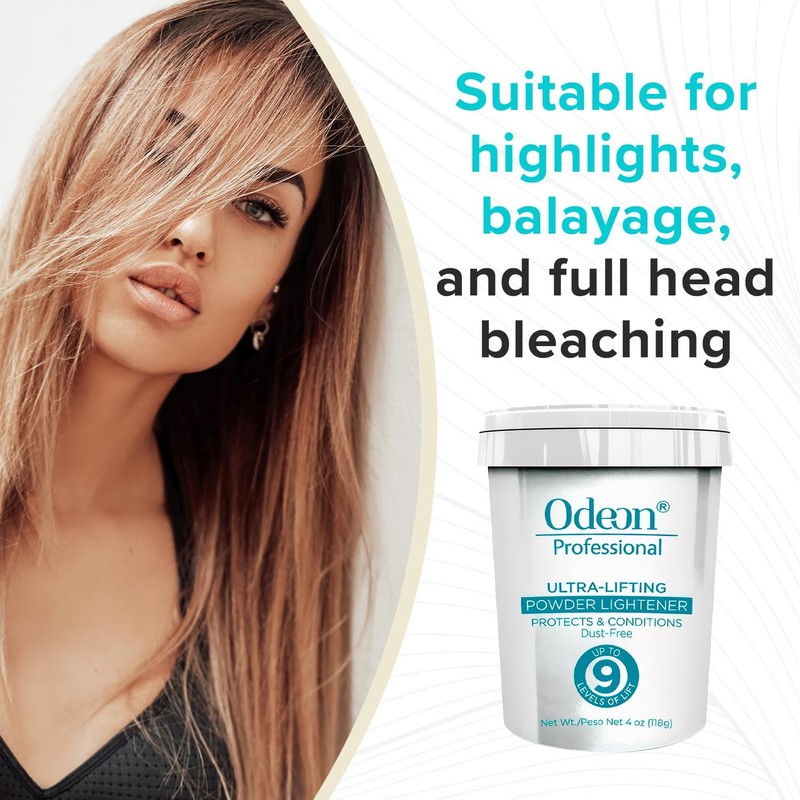 Odeon Professional Ultra-Lifting Powder Lightener | Bleach for 9 Levels