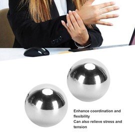 Luqeeg Handball Fitness Set, Stainless Steel Baoding Balls for Strength Training, Stress Relief, Joint Exercise, with Portable Storage Bag for Wrist Flexibility and Muscle Relaxation