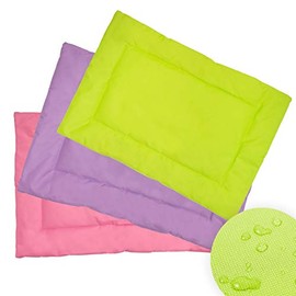 Downtown Pet Supply Two-Toned Waterproof Comfort Crate Mat Beds for Indoor/Outdoor Use (Light and Dark Pink, X-Small)