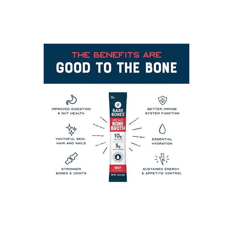 Bare Bones Keto Paleo Friendly Caldo de hueso instantneo en