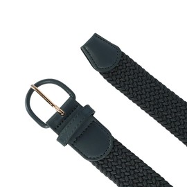 CTM® Men's Elastic Braided Belt with Covered Buckle (Big & Tall Available), XXXL, Grey