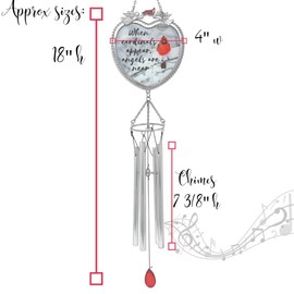 BANBERRY DESIGNS Grandma Memorial Wind Chimes - When Cardinals Appear Angels are Near - Windchimes for The Loss of a Grandmother