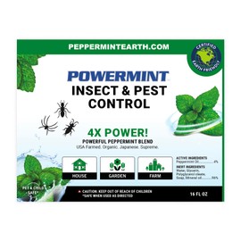 Powermint 16 Oz Peppermint Oil Insect & Pest Control 2-Pack - Natural Spray for Spiders, Ants, Ticks, and More