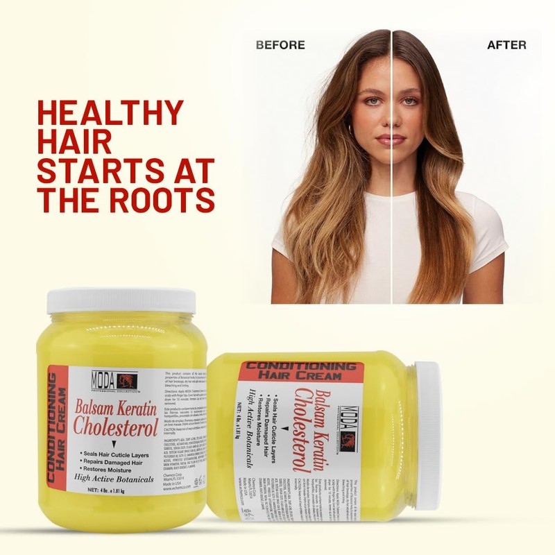 MODA - Cholesterol Deep Conditioning Hair Cream with Keratin, Panthenol,