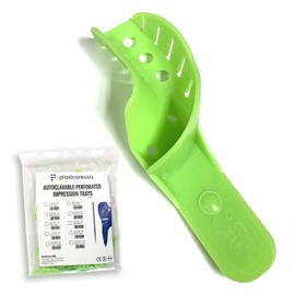 Dental Impression Trays Upper Left Lower Right - Autoclavable Perforated Impression Tray Set - Size Number 7 (Bag of 12) by PlastCare USA