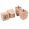 Square Wood Furniture Legs Set of 4 - Wooden Replacement