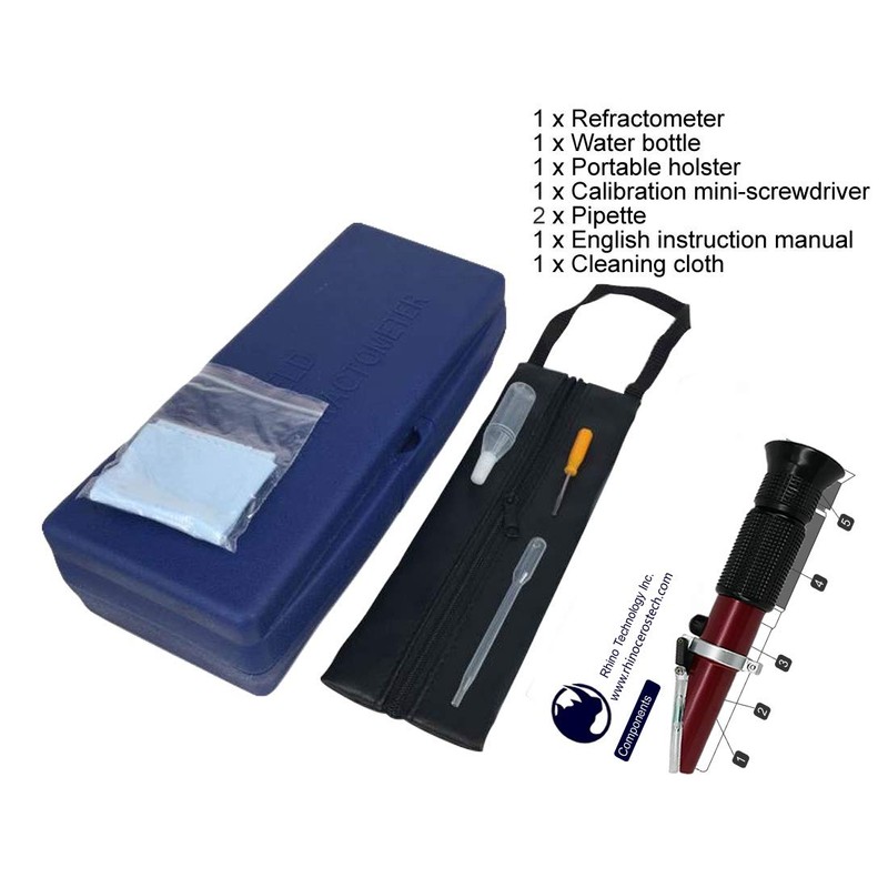 0 to 18% Brix Hand Held Rhino Refractometer with Automatic