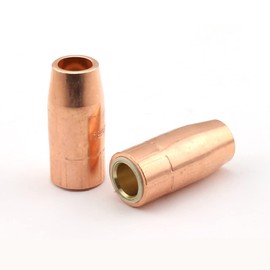 WeldingCity 2-pk Heavy Duty Gas Nozzle 199618 (Copper, 5/8" Bore) Compatible with Miller Roughneck, Spoolmatic and XR MIG Welding Guns