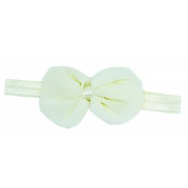 Baby hair band - ribbon bow - tulle - girls - baby - elastic band - accessories - beige colour