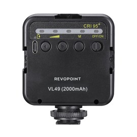 Revopoint LED Light, Video Light, Brightness Adjustable, Compact, Camera Light, Auxiliary Lighting, High Brightness, 1/4 Screw, POP, POP2, POP3, MINI/RANGE 3D Scanner Accessory
