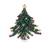 Christmas Tree Brooch Crystal Rhinestone Xmas Brooches Pin Tiered Leaf