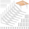 Pack of 8 Shelf Brackets, 90 Degree Shelf Brackets, Metal