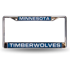 Rico Minnesota Timberwolves Chrome Metal License Plate Frame Holder