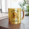 Fabulous Goldene Tasse aus verchromter Keramik - Life is Golden