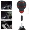 Lunsom 5 Speed Round Shift Knobs, Leather Car Gear Shifter