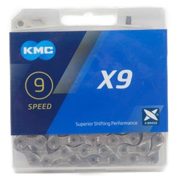 KMC X9 Chain for 9S/9/9-Speed, 114Links (Silver)