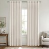 MIULEE Non-See-Through Privacy Linen Curtains 2 Panels, Light Filtering Window