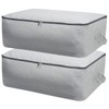 2PCS Durable Cotton Canvas, Soft Space Save Storage Bag Wardrobe
