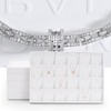 Oirlv Premium White Leather Stackable Jewelry Tray 12 Grid Jewelry