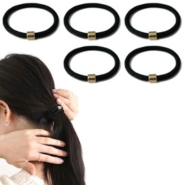 Fuyunohi Hair Clip, Black, Hair Clip, Korean Style, Set of 5, Simple, Adult, Stylish, Cute, Women's, Hair Clip, Stylish, Simple, Rubber Band, Hardware Included, Hair Arrangement, Non-Cut Rubber, Black