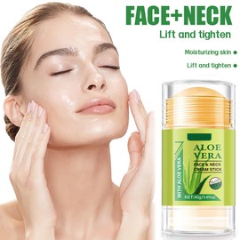 Yniquet Face Balm Stick with Aloe Vera, Aloe Vera Face Moisturizer Day & Night Lifting & Firming Anti Wrinkle Neck Facial Care Stick Nourishing Anti Aging Repair Cream for All Skin Types