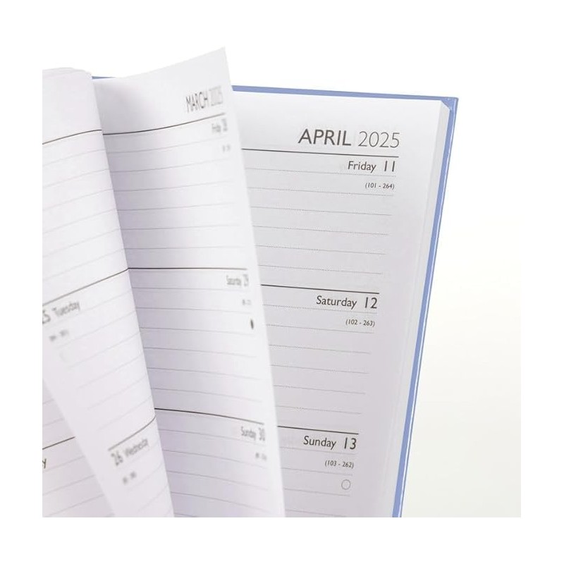 2025 Diary Slim Line Week to View Slim Fashion Diaries