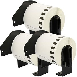 3 Rolls DK22251 DK-22251 62 mm x 15.24 m Continuous Labels Compatible with P-Touch QL-800 QL-810W QL-820NWB, Red/Black on White